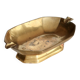 Antique patinated brass ashtray