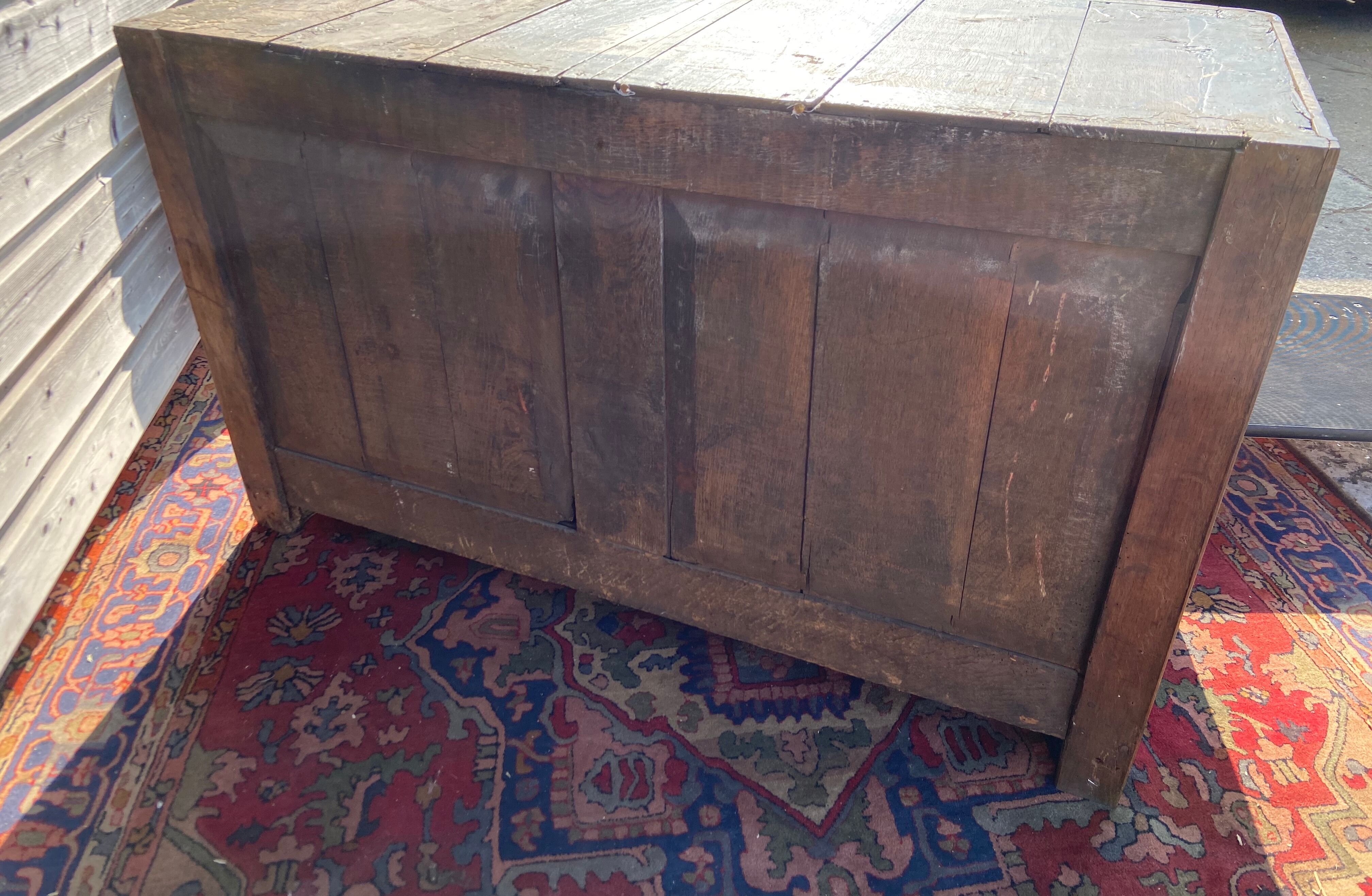 Louis XIV Period Commodity In Oak 17th Century