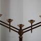 Golden metal chandelier