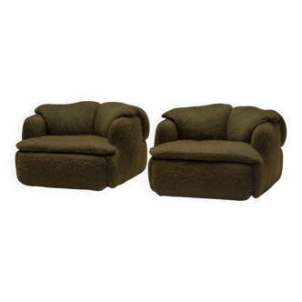 Alberto Rosselli Confidential easy chairs for Saporiti, 1970s