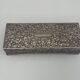 Silver metal jewelry box nineteenth compartmentalized work rich decor