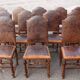 série de douze chaises en cuir de Cordoue XIXeme