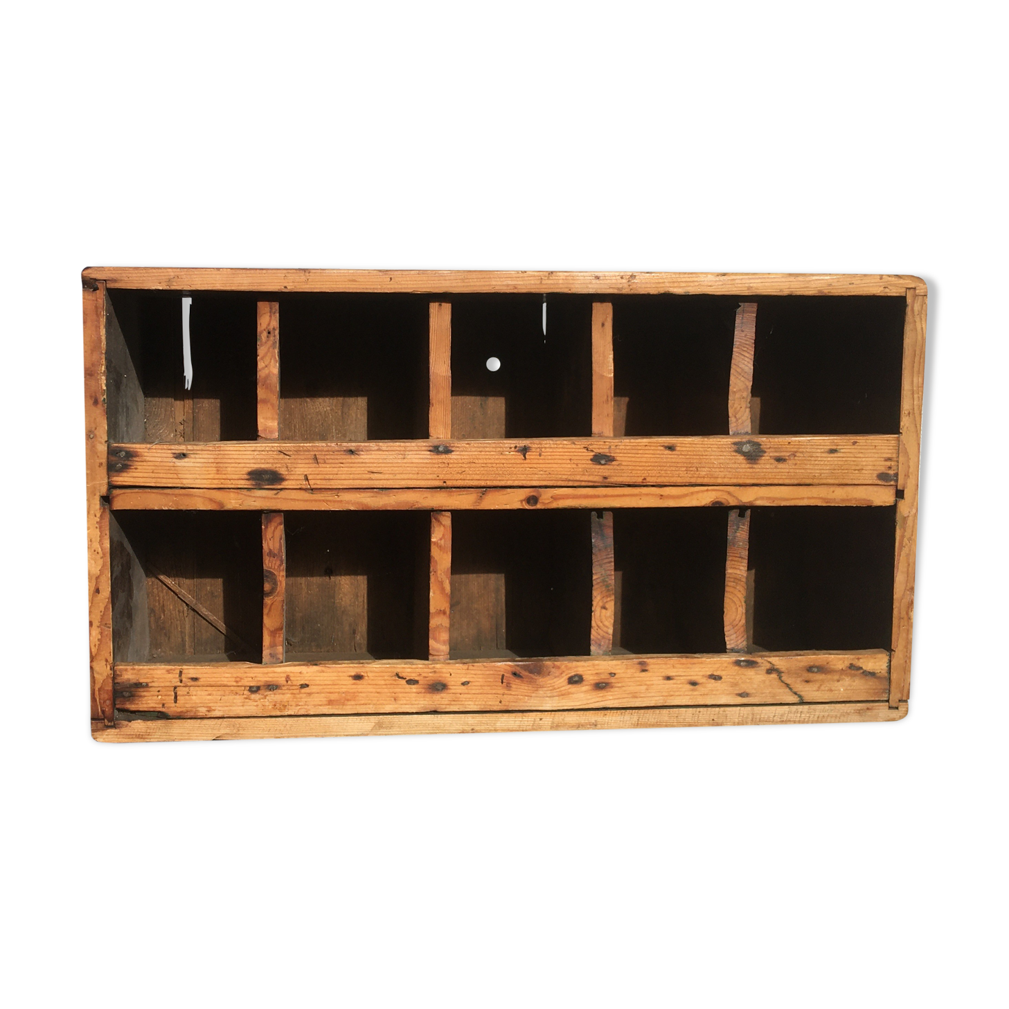 Vintage workshop locker in fir wood