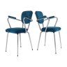Paire de fauteuils italiens en velours côtelé années 1960