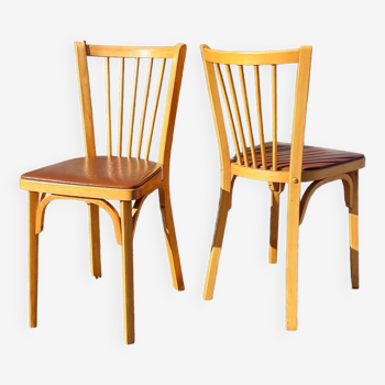 Pair of Baumann chairs n°53 from the 60s
