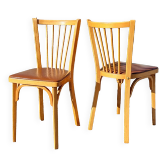Pair of Baumann chairs n°53 from the 60s