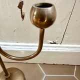 Brass trident candlestick