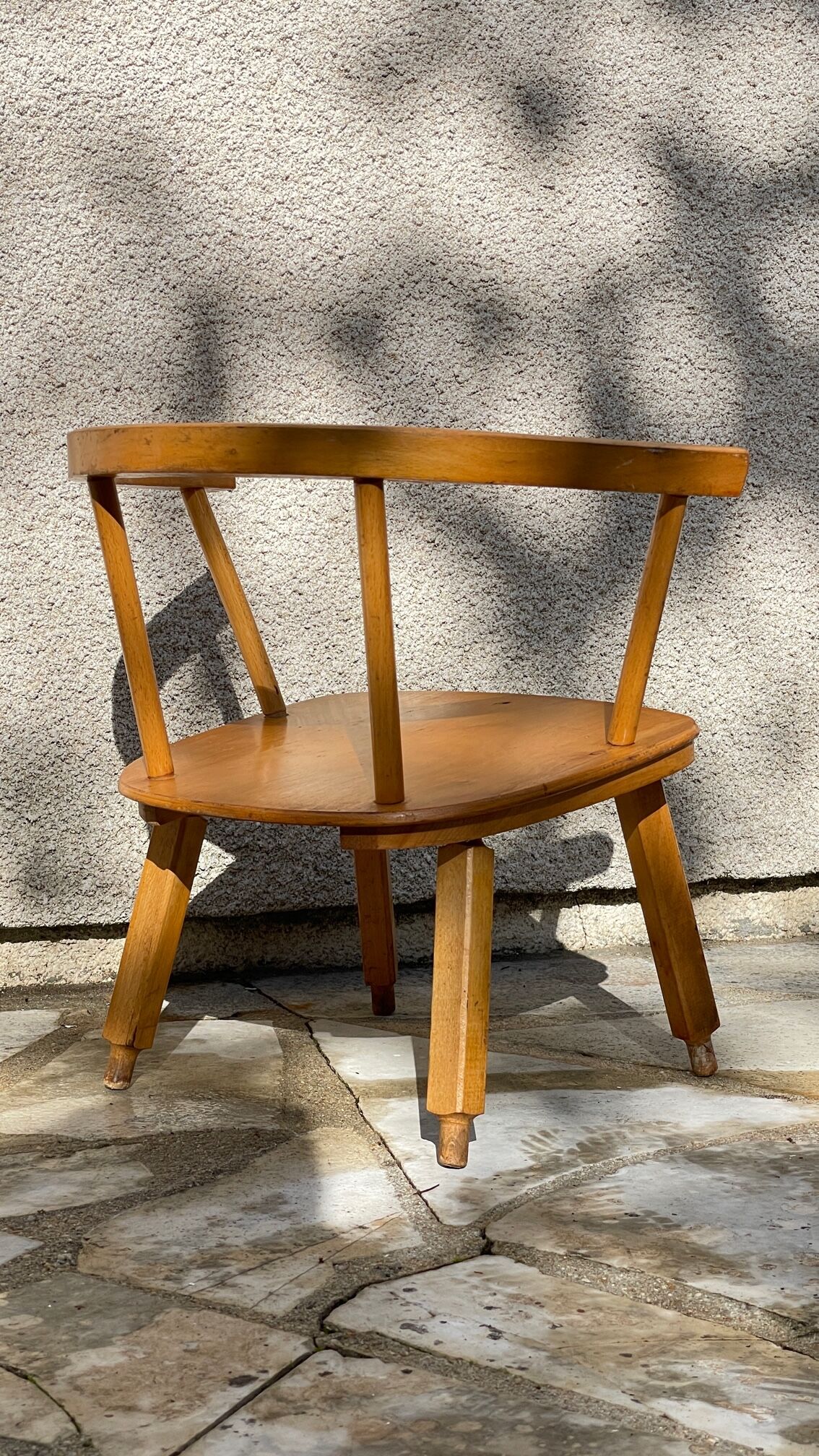 Fauteuil vintage pour enfants en bois