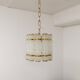 Cylindrical brass and crystal chandelier by Tyringe for Orrefors, Sweden.