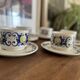 5 tasses et coupelles vintage Villeroy & Boch modèle Cadiz