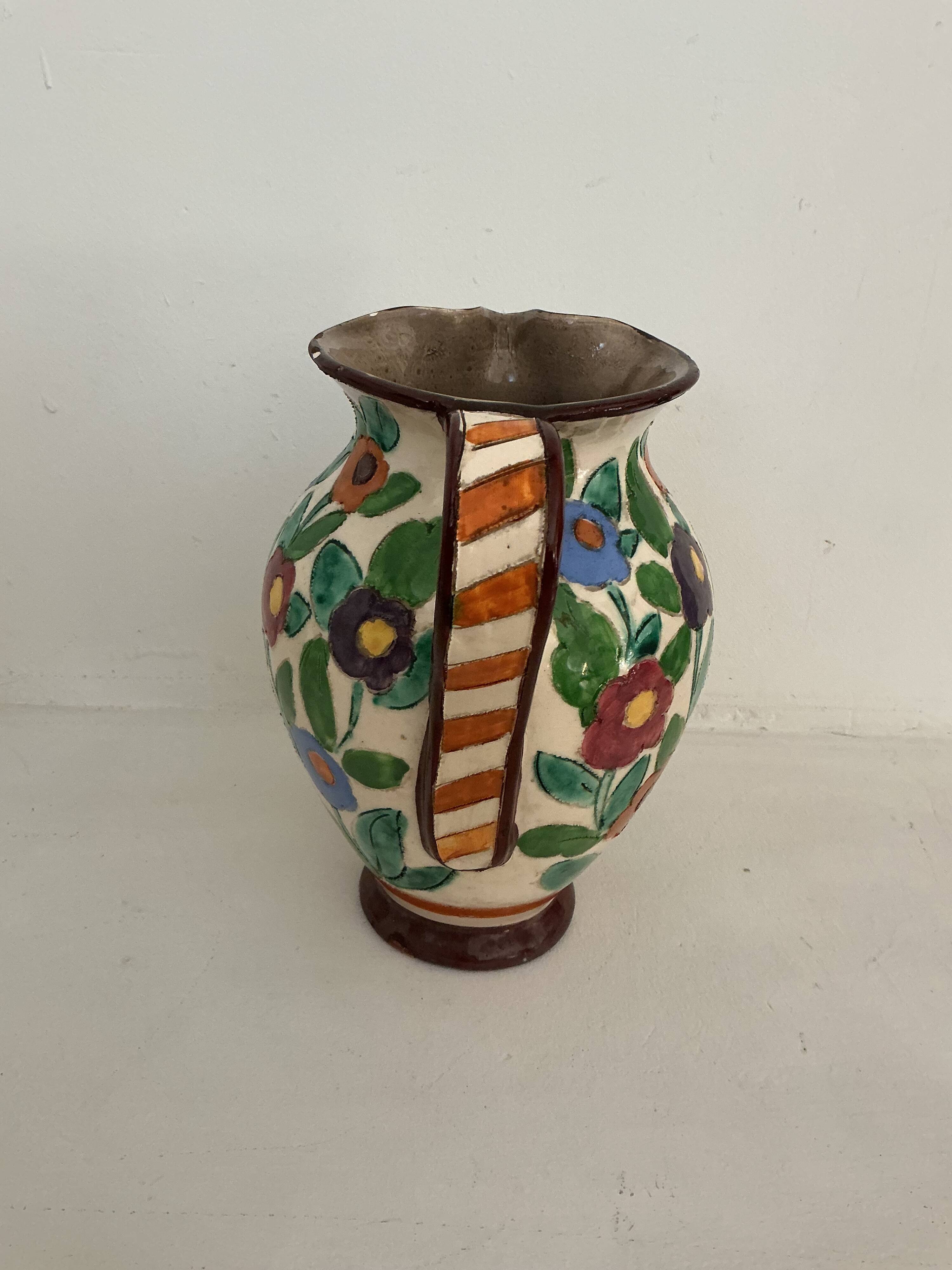 Balustrade vase - Floral decor - Cerart Monaco