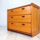 Commode pin massif, brutalisme,1980