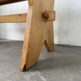 Table, mobilier de montagne en hêtre, 1950