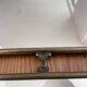 Metal triptych mirror from the 1950s
