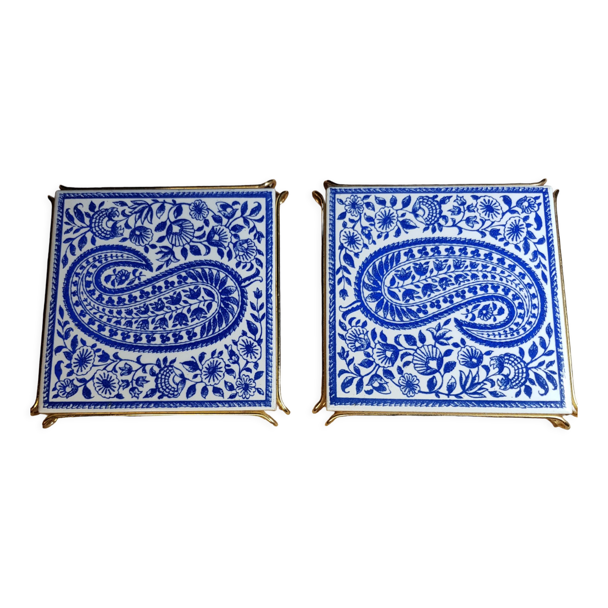 Pair of earthenware trivets
