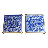 Pair of earthenware trivets
