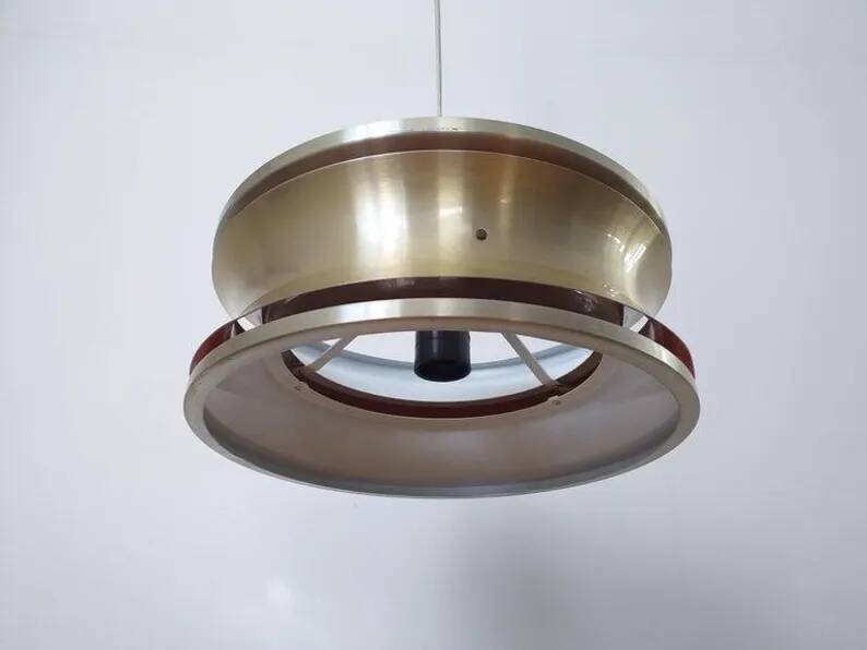Midcentury pendant in Style of Jo Hammerborg, Denmark, 1970s