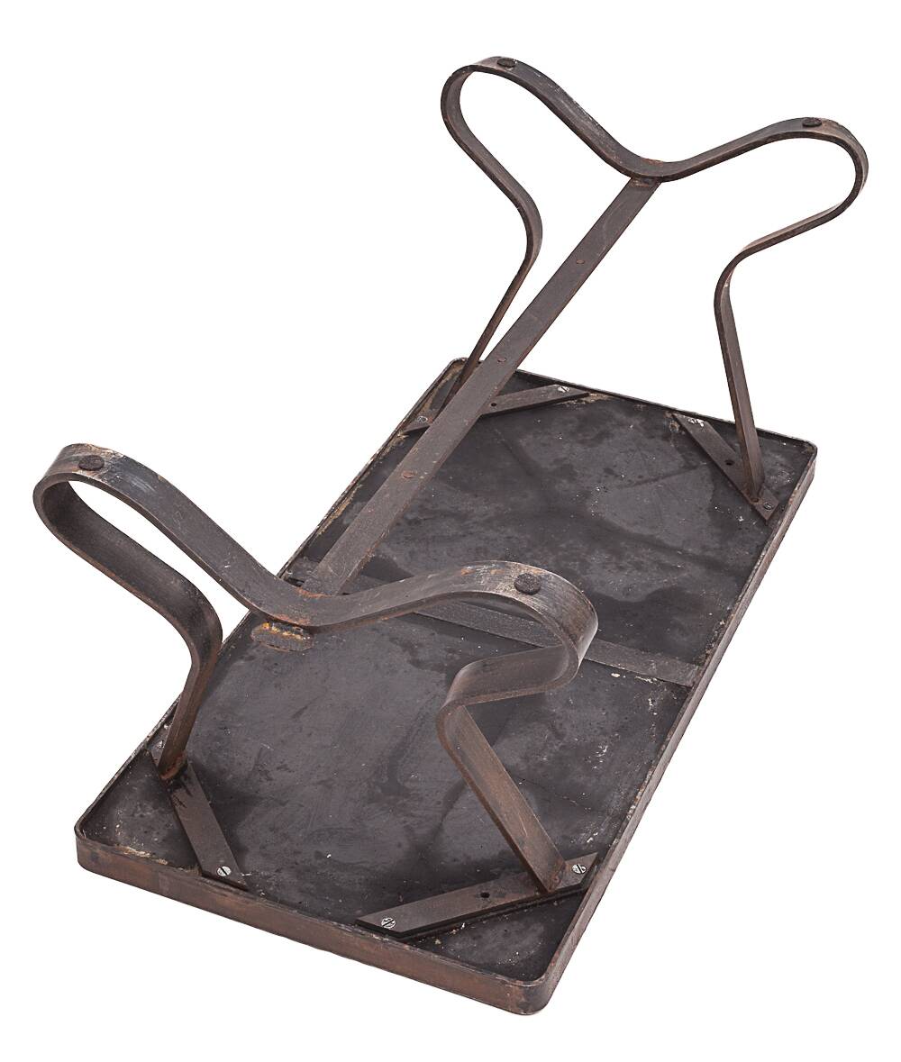 Brutalist coffee table by Adnet