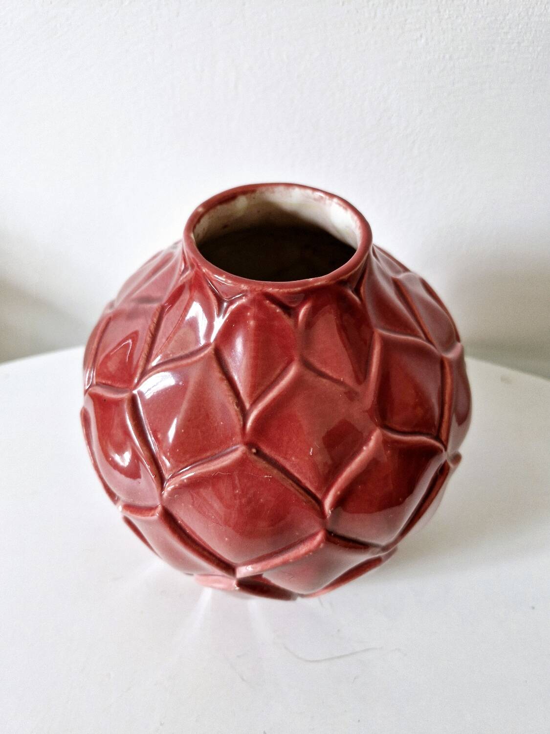 Art Deco artichoke vase Saint Clément ceramic