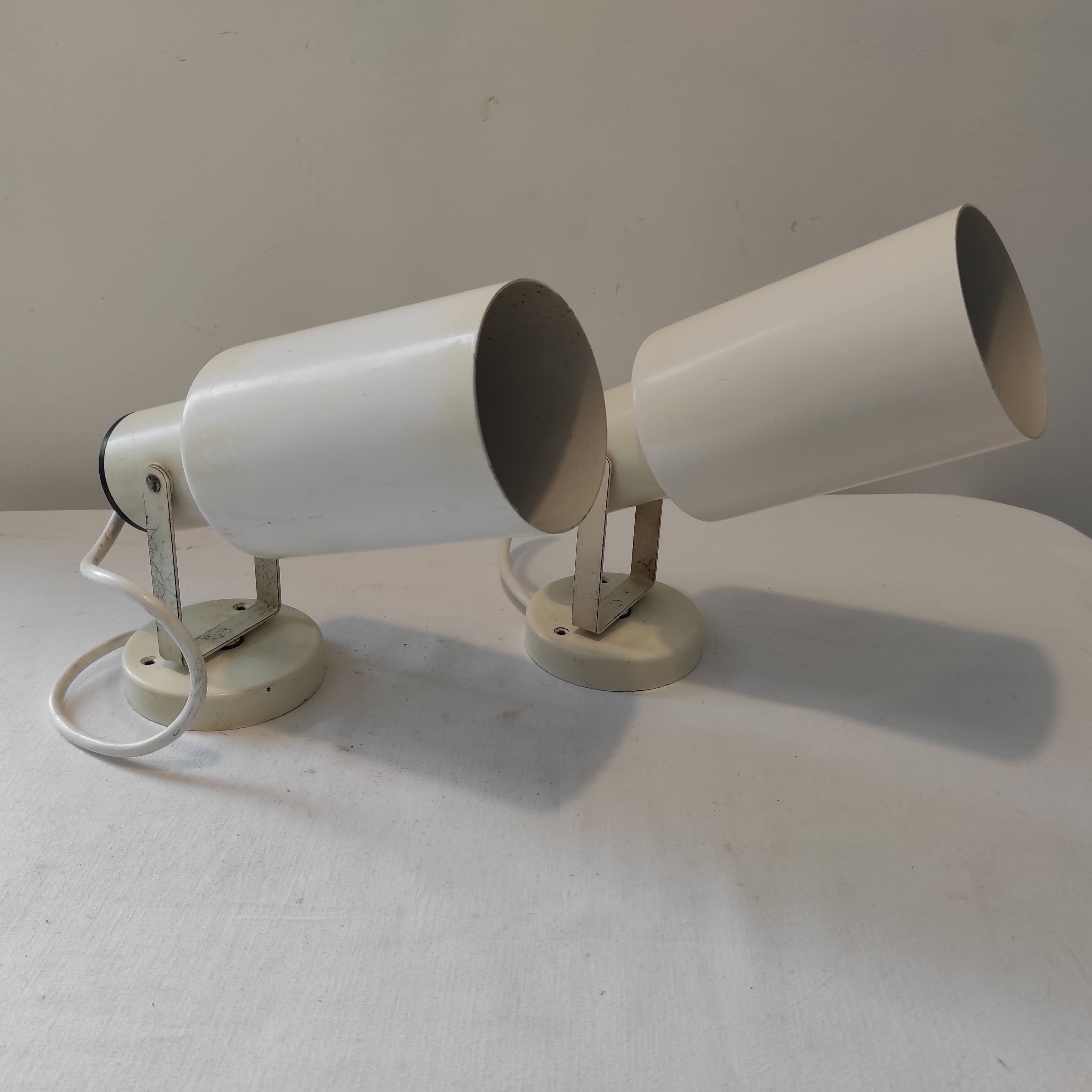 Pair of vintage articulated spots