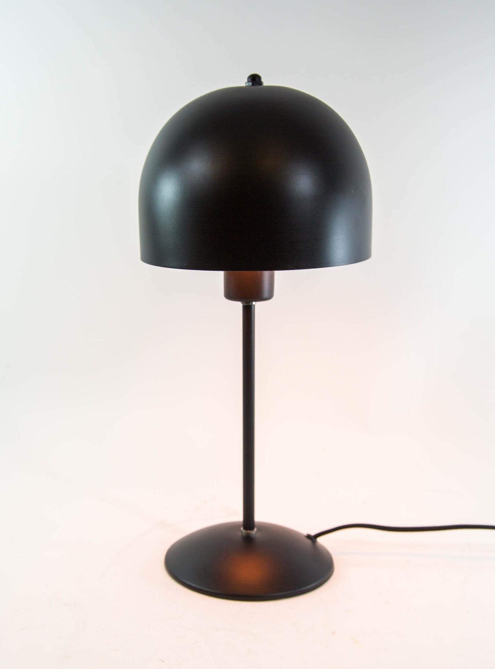 Vintage Dutch designer black mushroom lamp from the 80s