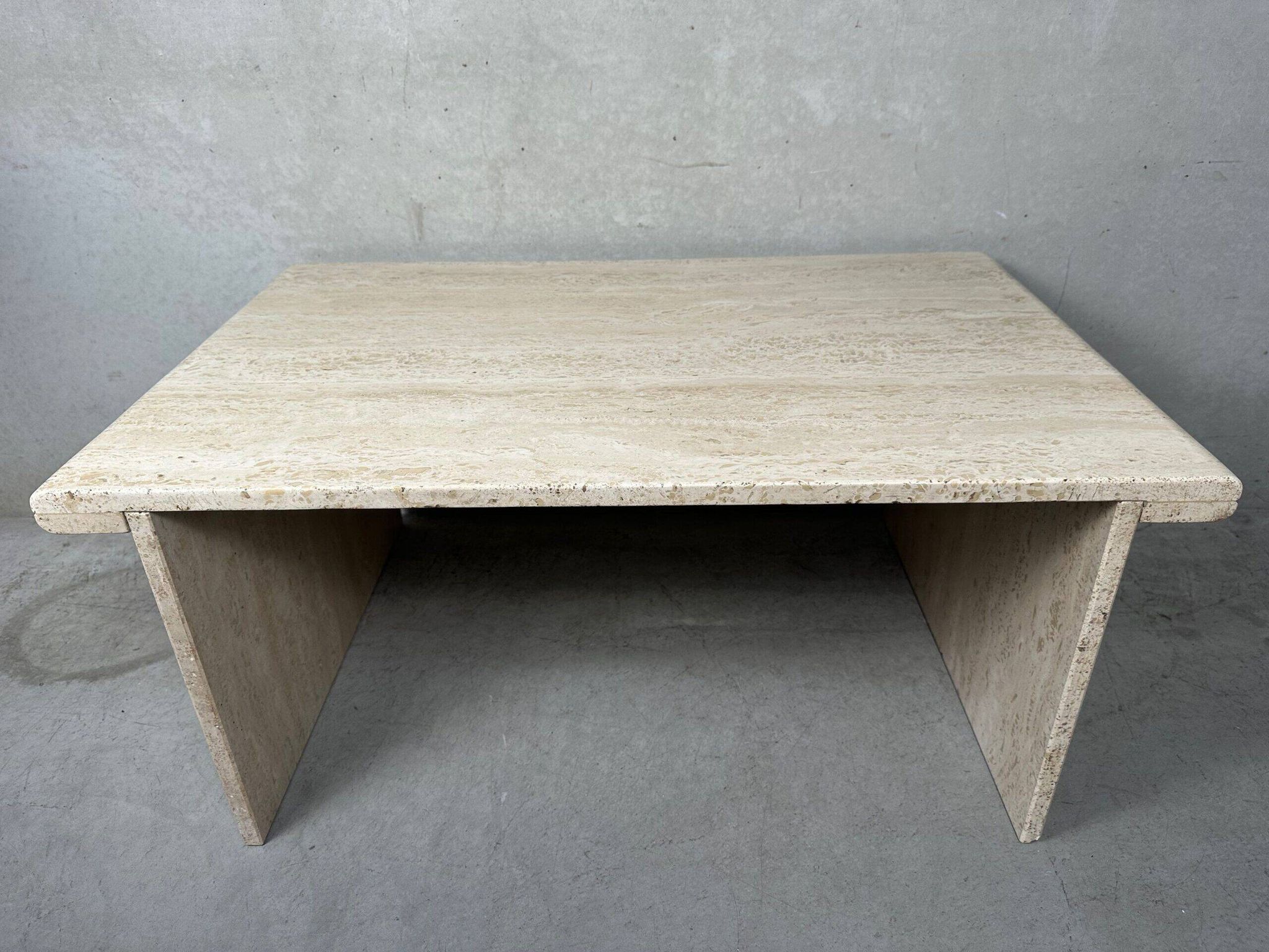 Table d'appoint en travertin vintage