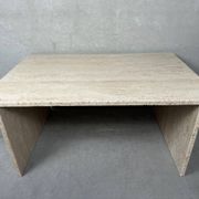 Table d'appoint en travertin vintage