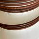 Set of 6 flat plates and 6 hollows in enamelled earth KMK 1965