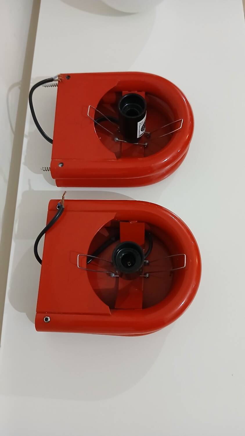 Pair of space age wall lights