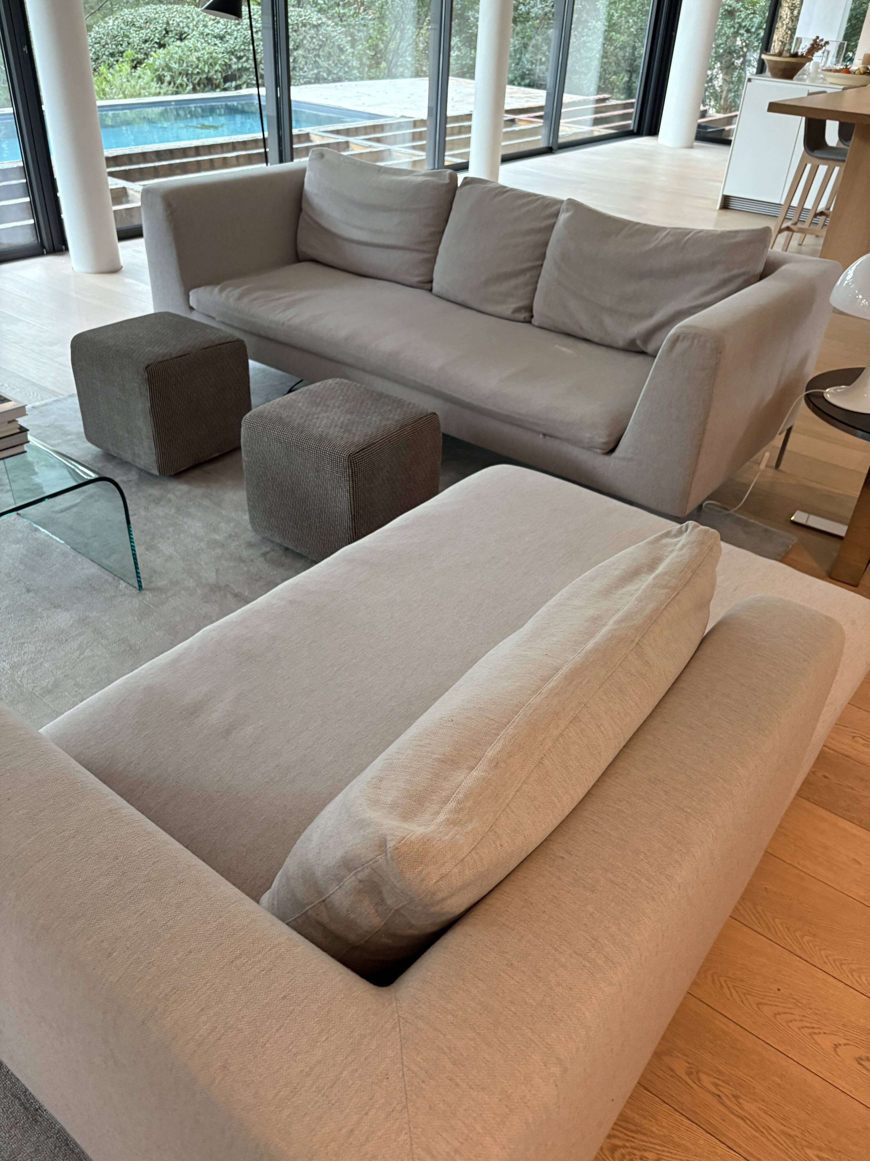 Set of 2 B&B Italia sofas model "Charles"