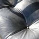 POLLOCK black leather reclining armchair with casters