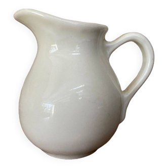 Small bistro milk jug in beige porcelain