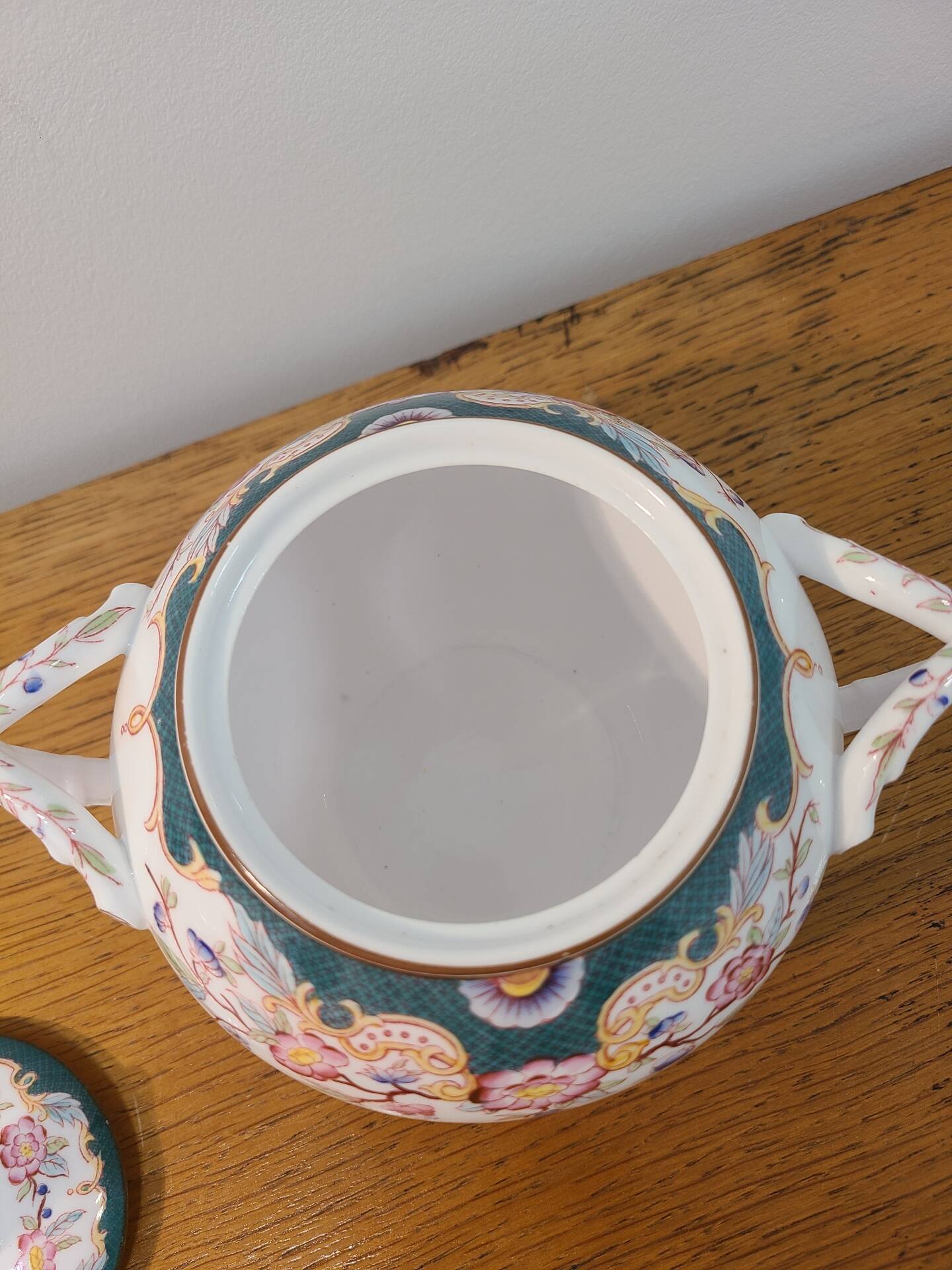 Sarreguemines porcelaine - sucrier modèle minton