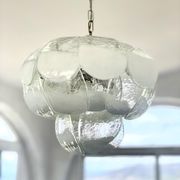 Murano glass petal chandelier by Carlo Nason for Mazzega