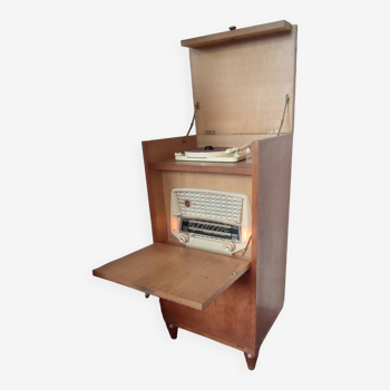 Vintage Teppaz record player radio cabinet