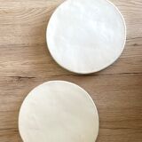 Set of two speckled porcelain plates