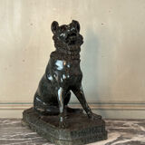 Large model of the Jennings dog in serpentine marble, memento of the Grand Tour, 19th century.