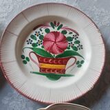 Set of 4 19th-century earthenware plates.