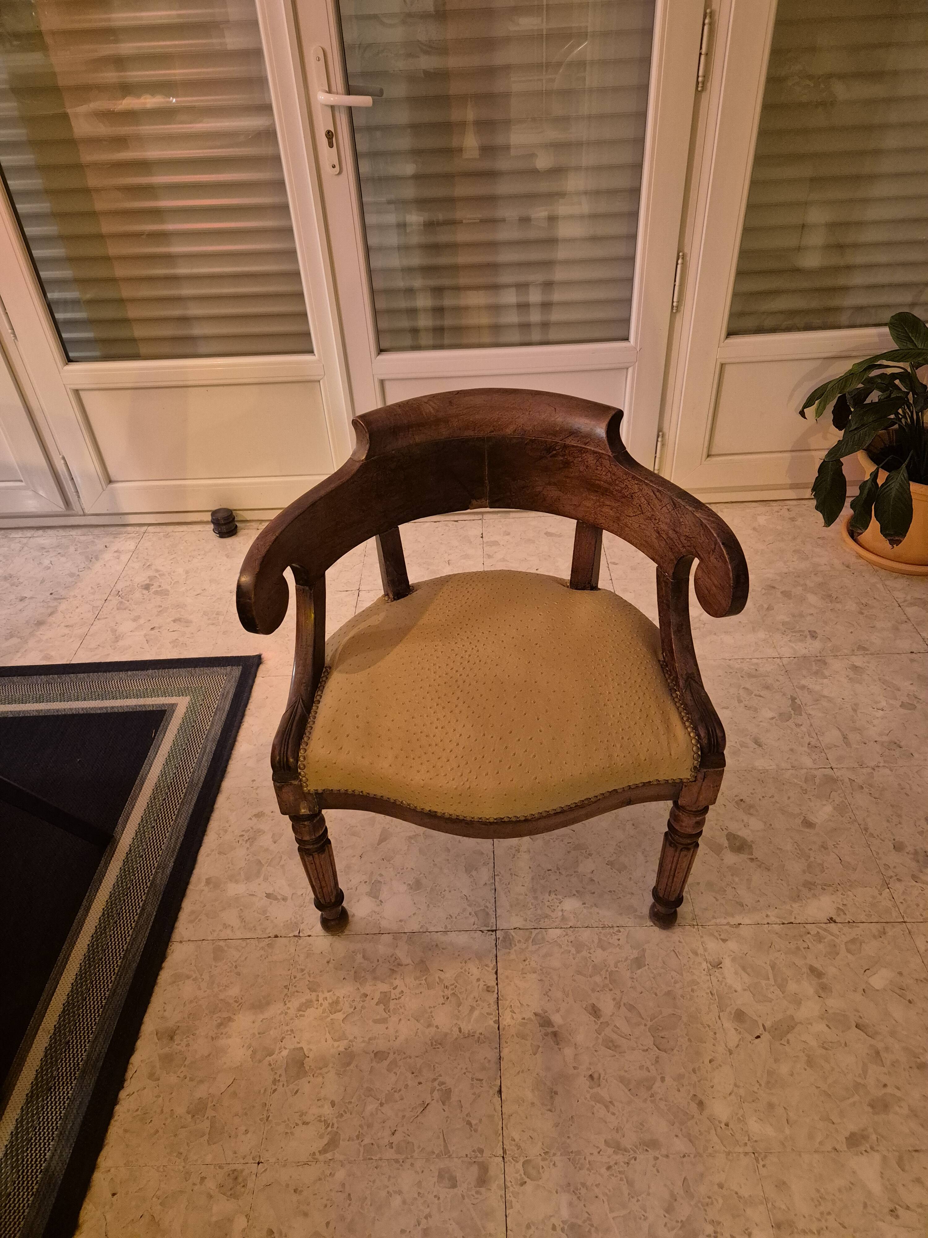 Fauteuil à gondole style Empire-Restauration