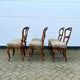 Six chaises de salle à manger anciennes en acajou