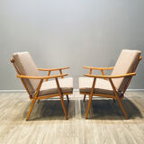 Paire de fauteuils Thonet 1960