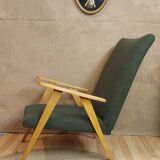 Scandinavian armchair with compass legs