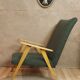 Fauteuil scandinave pieds compas