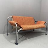 Chromed functionalist sofa by Viliam Chlebo, 1970´s, Czechoslovakia