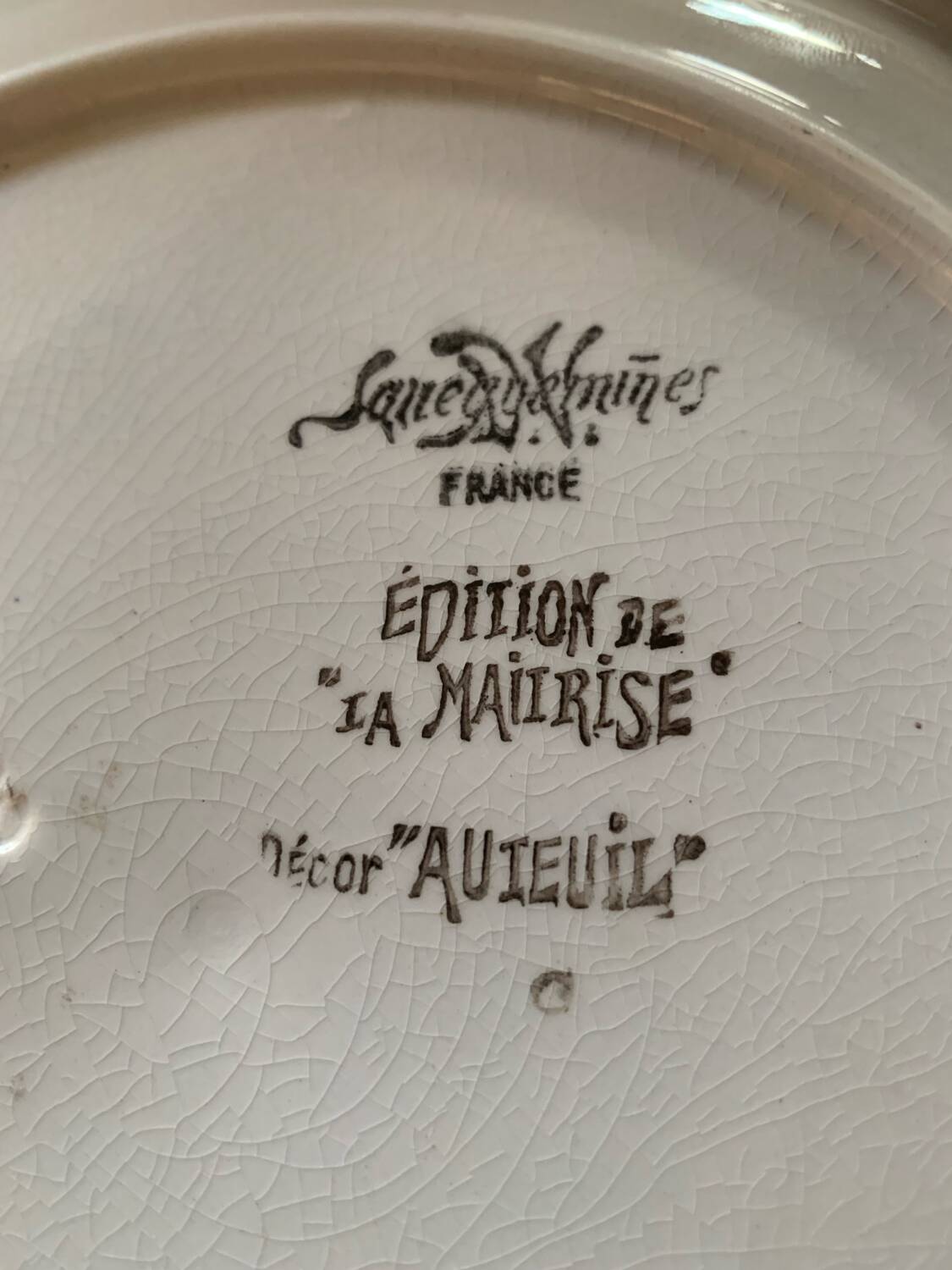 Lot of Sarreguemines Plates, Master Edition, Auteuil Decor