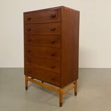 Mid-Century Teak chest of drawers by Poul Volther for FDB Mobelfabrik, 1960s