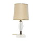 Vintage geometric glass lamp with beige and gold lampshade