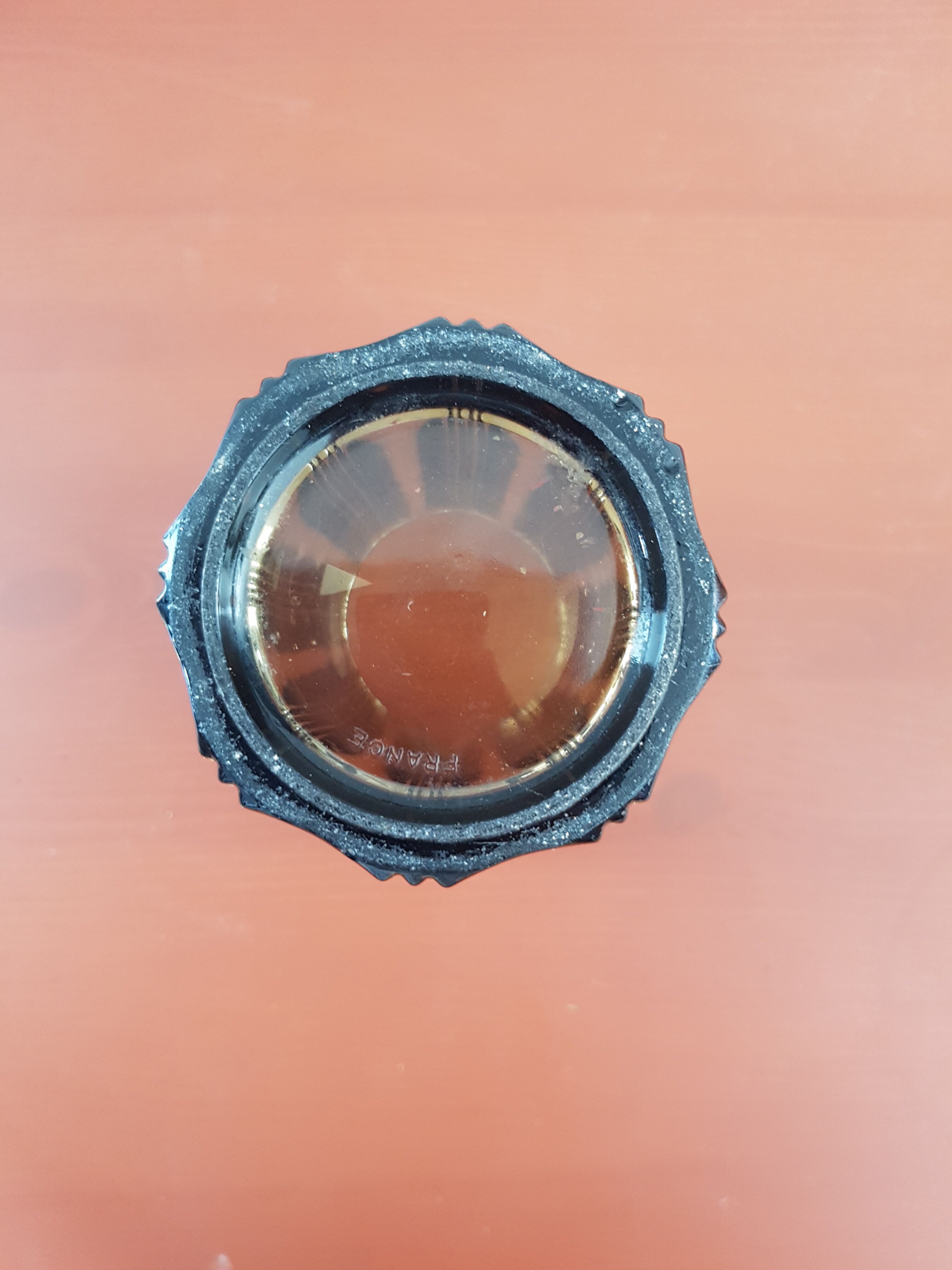 vintage vase in smoked glass