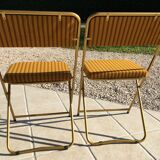 Lafuma foldable camping chair duo from the 50s/60s