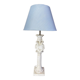 Alabaster table lamp "La Dame de Pic"